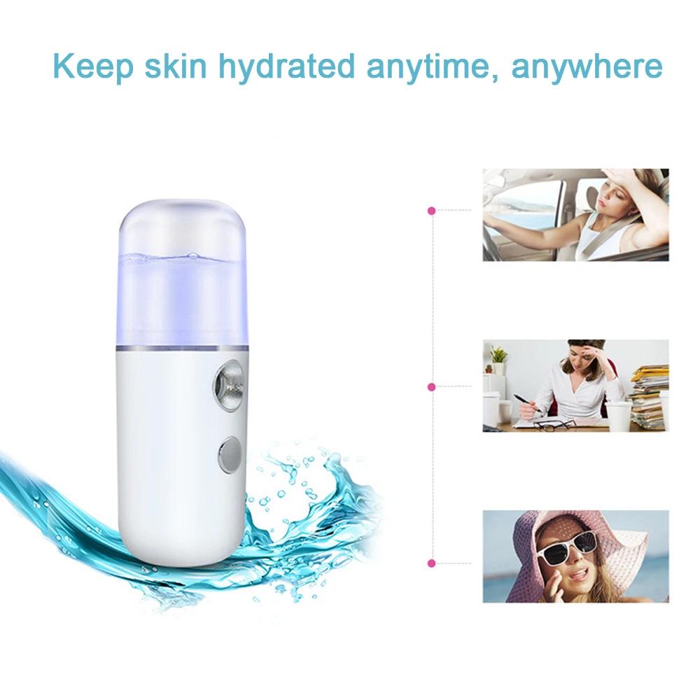 Pulvérisateur Facial à brume USB, humidificateur, nébuliseur Rechargeable, vapeur pour le visage, In