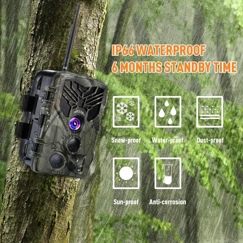 Caméras de chasse sans fil 2G SMS MMS SMTP 20MP 1080P avec détection de mouvement 120°, vision noctu