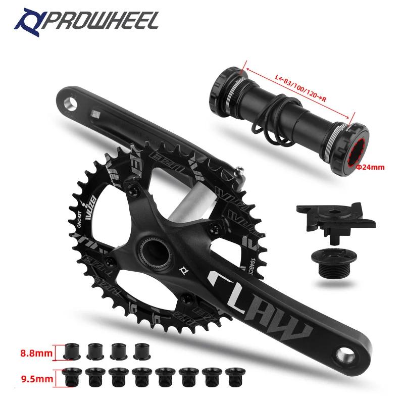 PROWHEEL manivelle de vélo de neige 170mm manivelle 32T/34T/36T/38T40T/42T plateaux avec pédalier BB