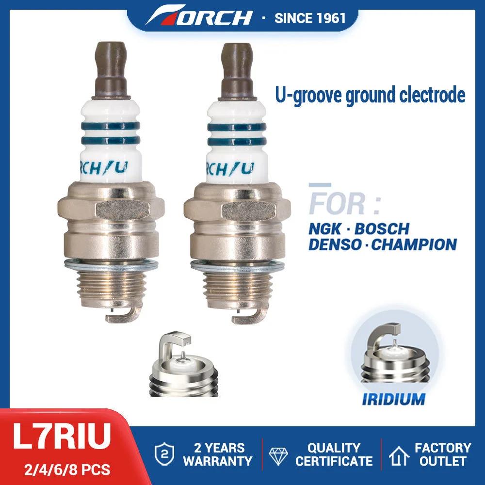 Bougie BMR7A/BM7A, torche de remplacement, marque Iridium Bujia, rainure en U, petit moteur L7RIU, 2