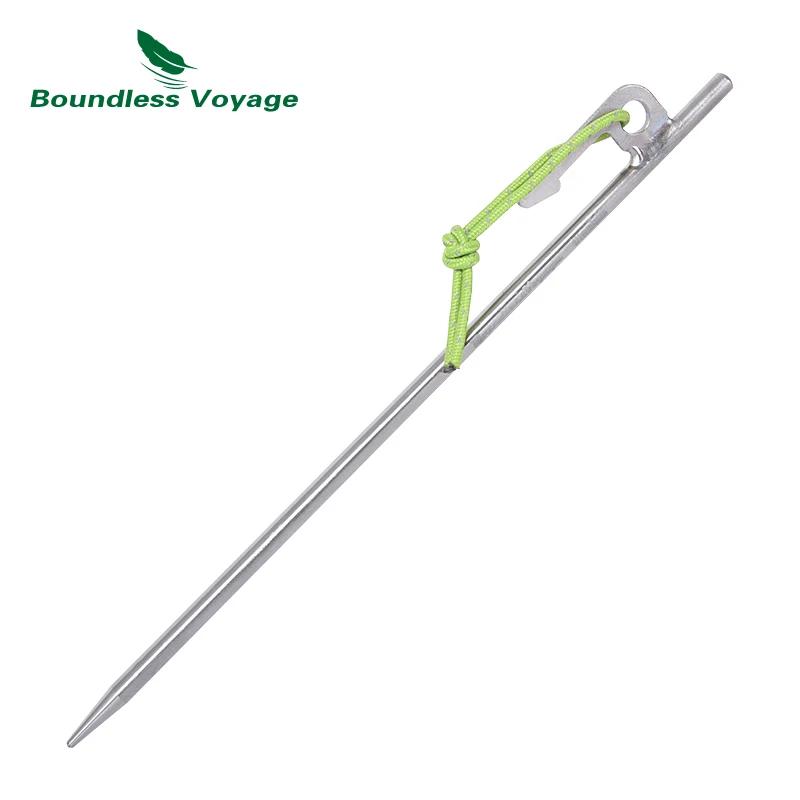 Piquets de tente en alliage de titane Boundless Voyage pour camping, randonnée, escalade, auvent, 20