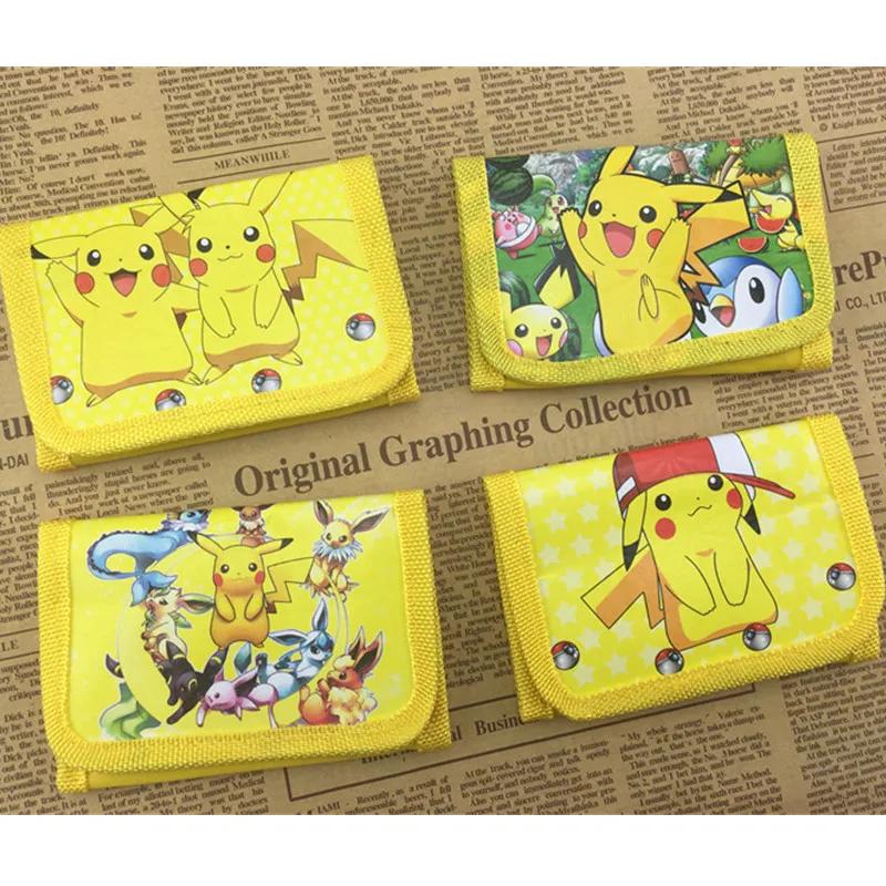 Portefeuille Pokemon Janpan pour enfants, sac à cartes, Pikachu, porte-monnaie en PVC, cadeaux de no