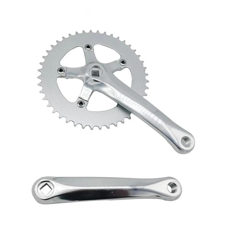 Pédalier de vélo Vintage à vitesse unique, engrenage fixe, argent, roue dentée de vélo de route, 170
