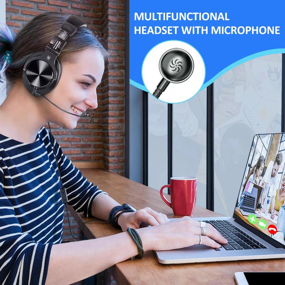 Oneodio – casque gaming de jeu filaire 3.5mm sur l'oreille avec Microphone détachable pour PC, ordin