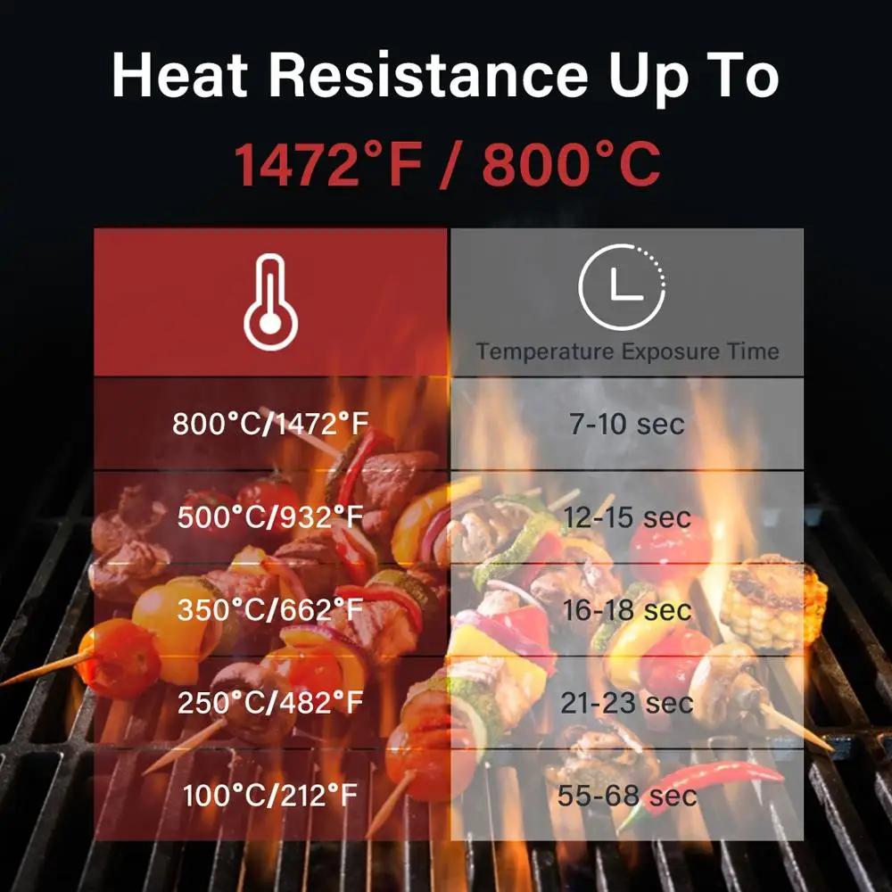 INKBIRD Gants chauds pour barbecue de 14 pouces 1472 ℉ Gant de grill résistant à la chaleur extrêm