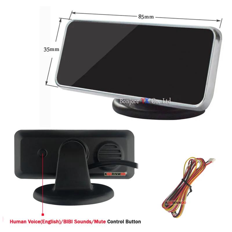 Koorinwoo Capteurs de stationnement électromagnétiques à écran LCD numérique pour voiture, 4/6/8 rad