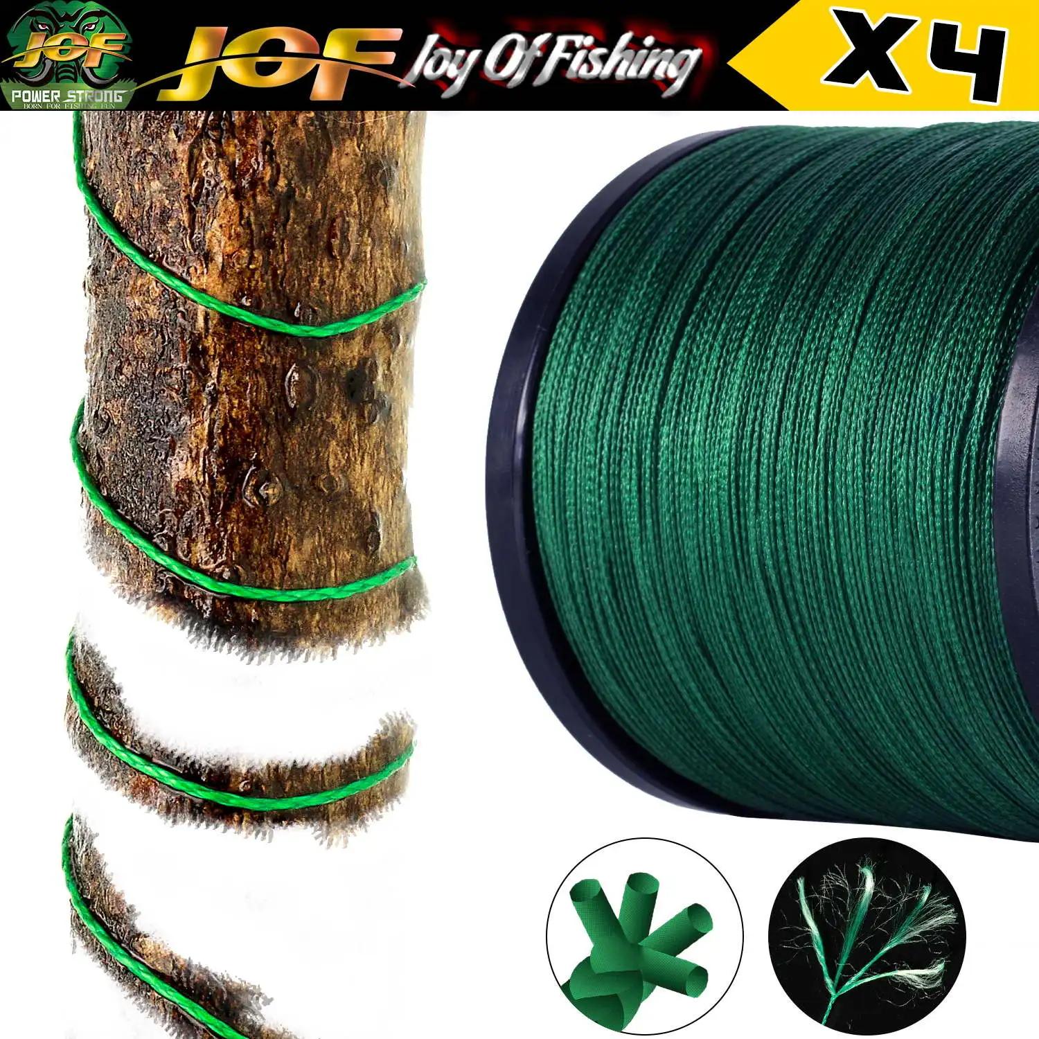 JOF – fil de pêche tressé PE à 4 brins, ligne de pêche robuste, Multifilament, outil Durable, 300/10