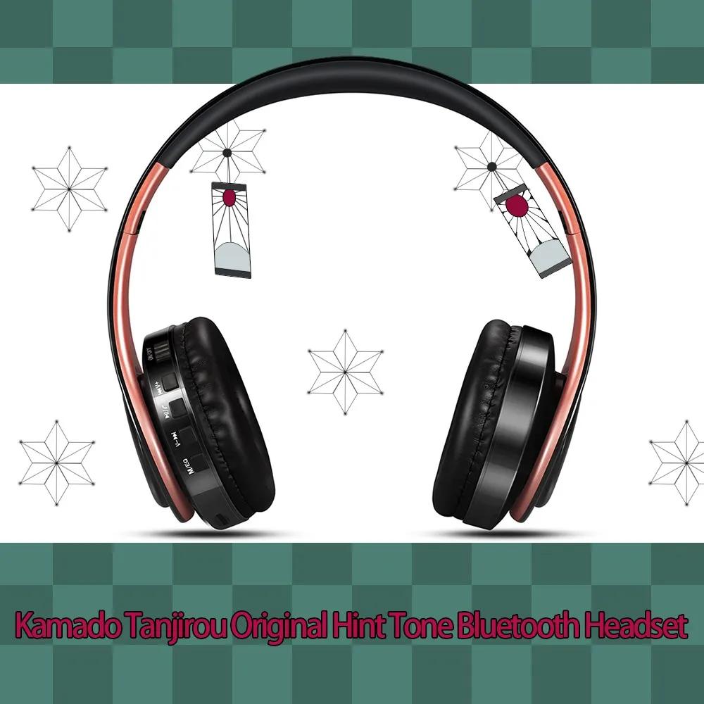 Japon Anime casque démon Slayer Kimetsu No Yaiba Kamado Tanjirou Cosplay Bluetooth casque écouteur a