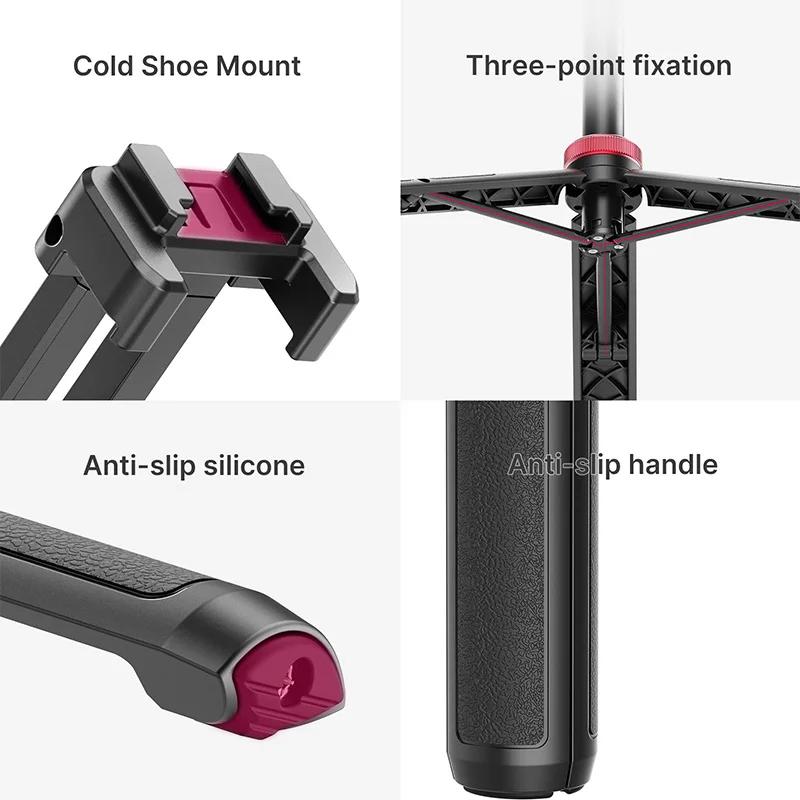 Ulanzi MT-44 trépied extensible pour diffusion de vie de 57,6 pouces avec support de téléphone pour