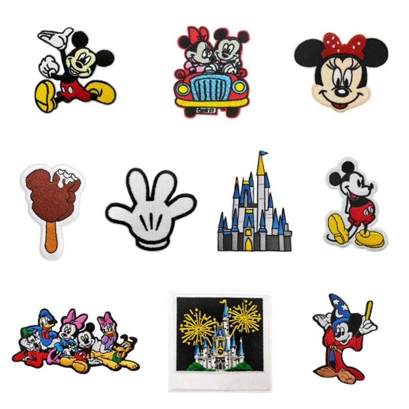 Patch brodé de haute qualité Mickey et Minnie Mouse, style dessin animé, pour repassage sur t-shirt,