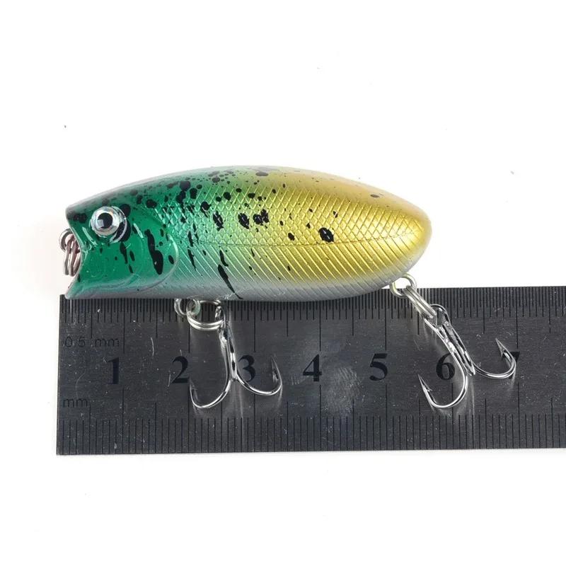 Leurres de pêche Topwater Popper, appâts artificiels durs, matériel de pêche en plastique Minnow, Wo