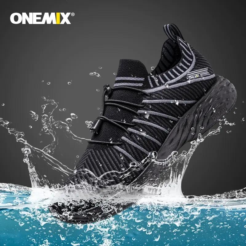 ONEMIX chaussures de course imperméables pour hommes respirant léger femmes formation marche baskets