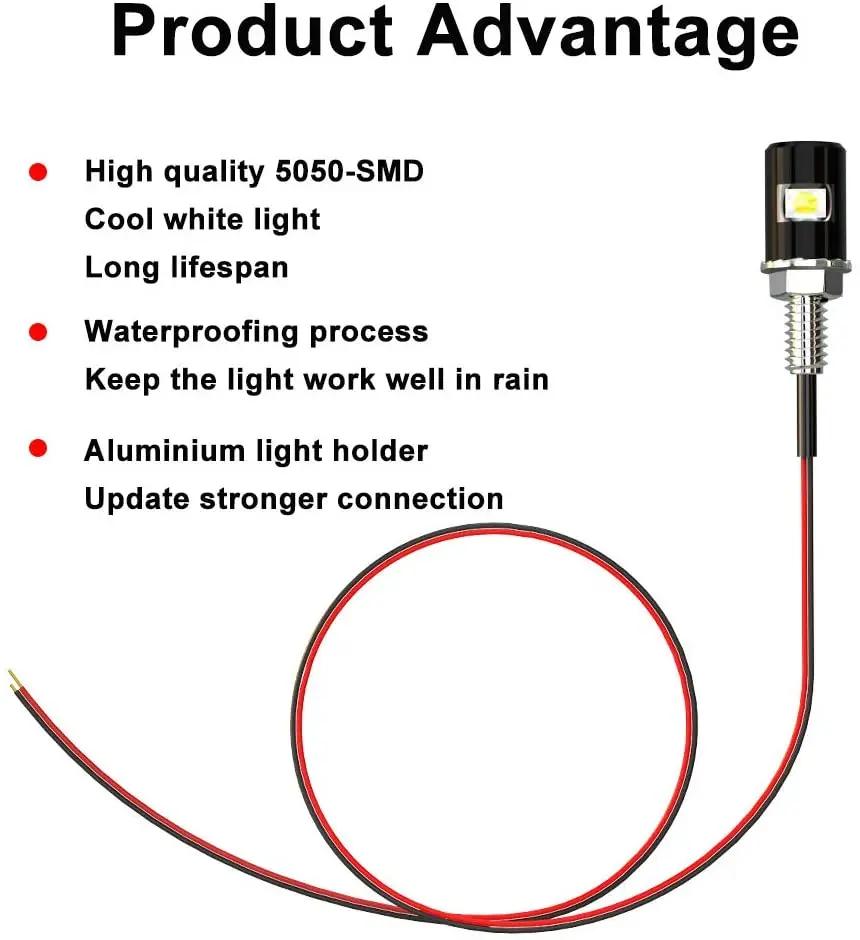 LED voiture moto plaque d'immatriculation lumières lampe Auto queue avant vis boulon ampoules lampes