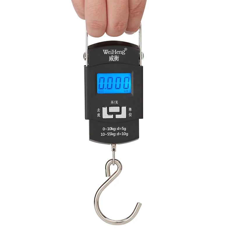 Balance numérique électronique avec chargeur USB 55kg/10g, crochet suspendu, pêche voyage, Double pr