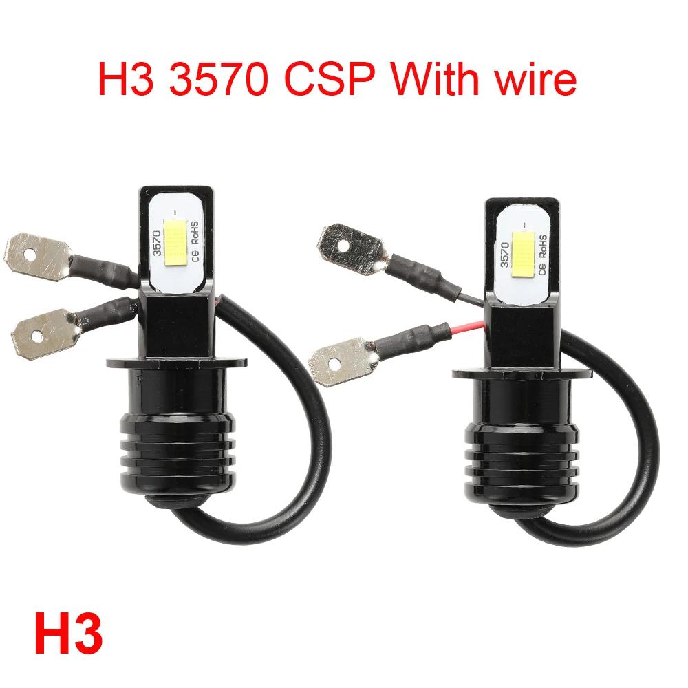 Phare LED Canbus Turbo pour Voiture, Phare Antibrouillard pour Sauna, Puce CSP, H7, 20000LM, 4300K,
