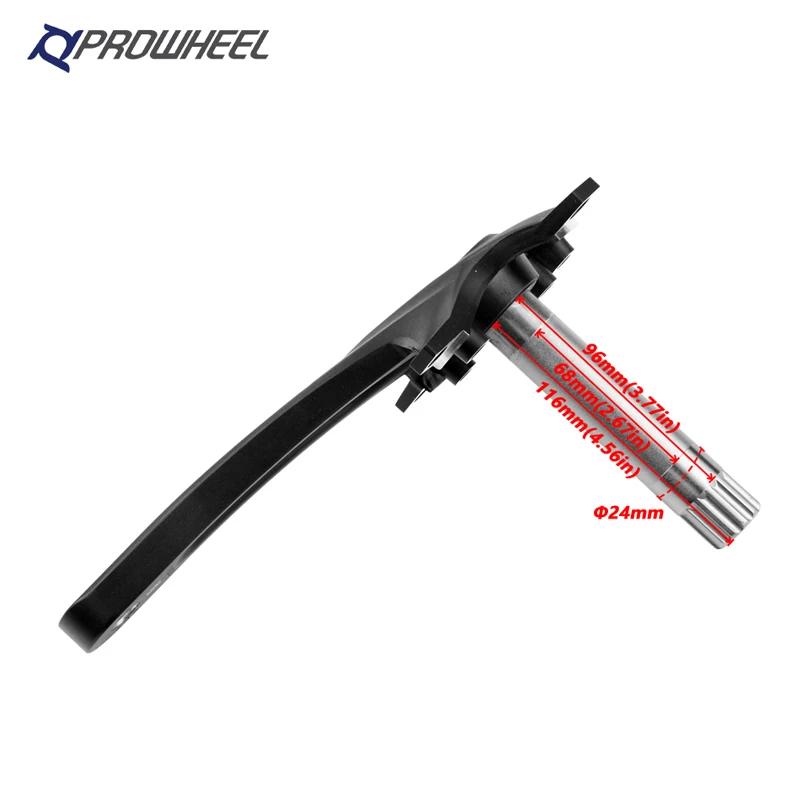 Pédalier double Prowheel Hollowtech pour VTT - Manivelle intégrée 104 BCD 32/34/36T bielles légères