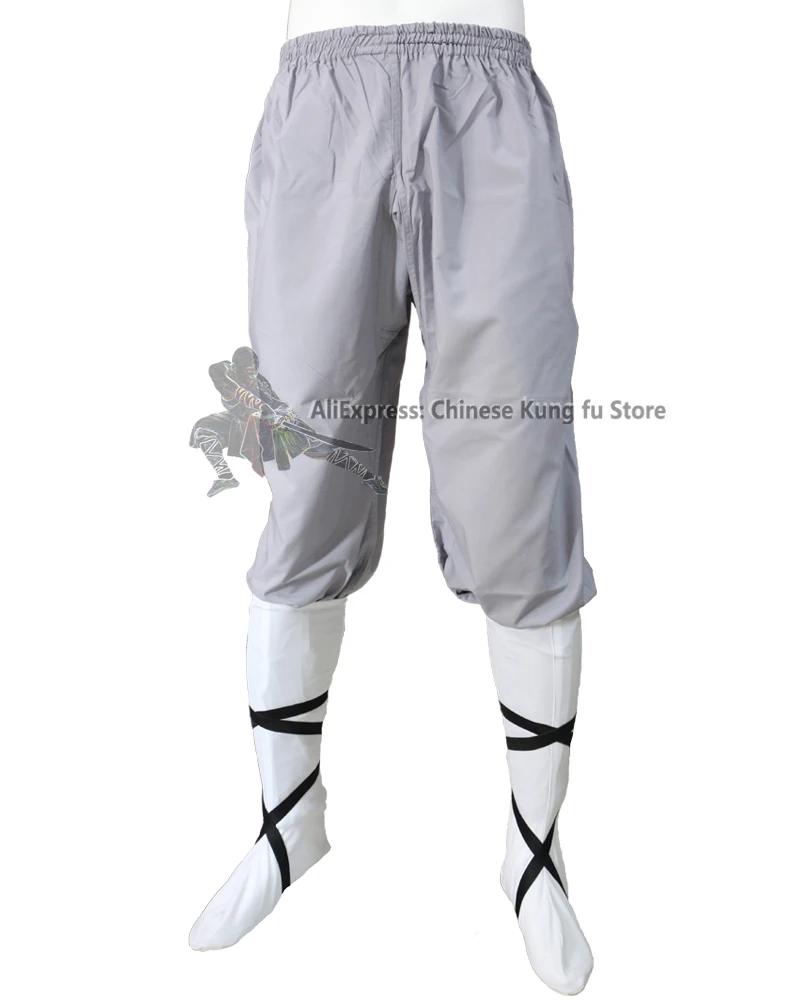 Robe de moine Shaolin en coton gris, uniforme de Kung Fu, Wing Chun, arts martiaux, Tai Chi, ensembl
