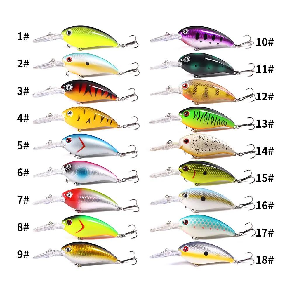 Hengjia – Leurre méné artificiel Crankbait, Wobbler, appât artificiel idéal pour la pêche au bar, au