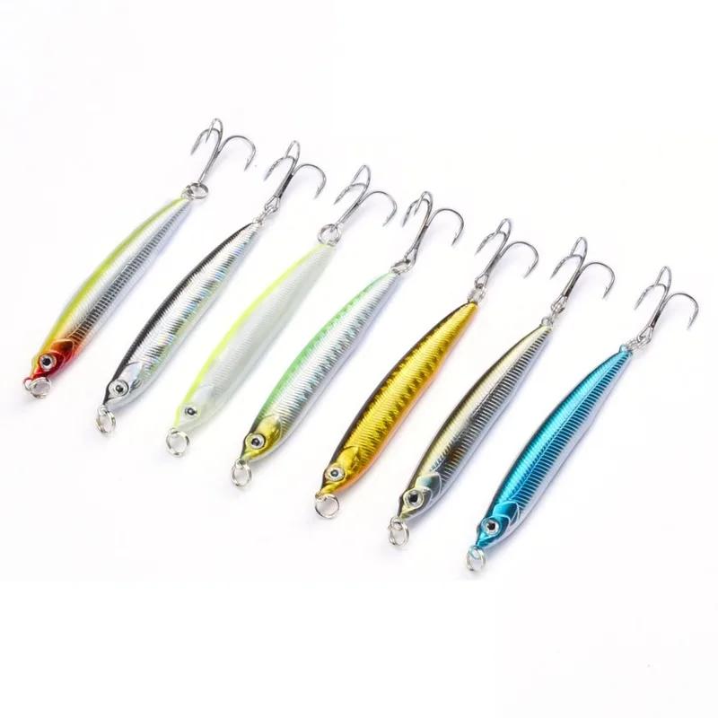 1 pièces haute qualité Thrill bâton leurre de pêche 7 cm 10g crayon coulant longue coulée alose vair
