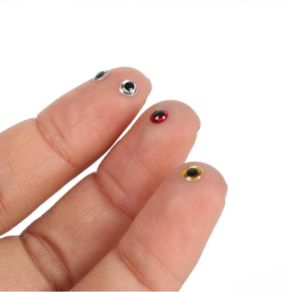 Lot de 100 leurres holographiques 3D pour la pêche à la mouche, 3/4/5/6mm, matériel pour attraper de