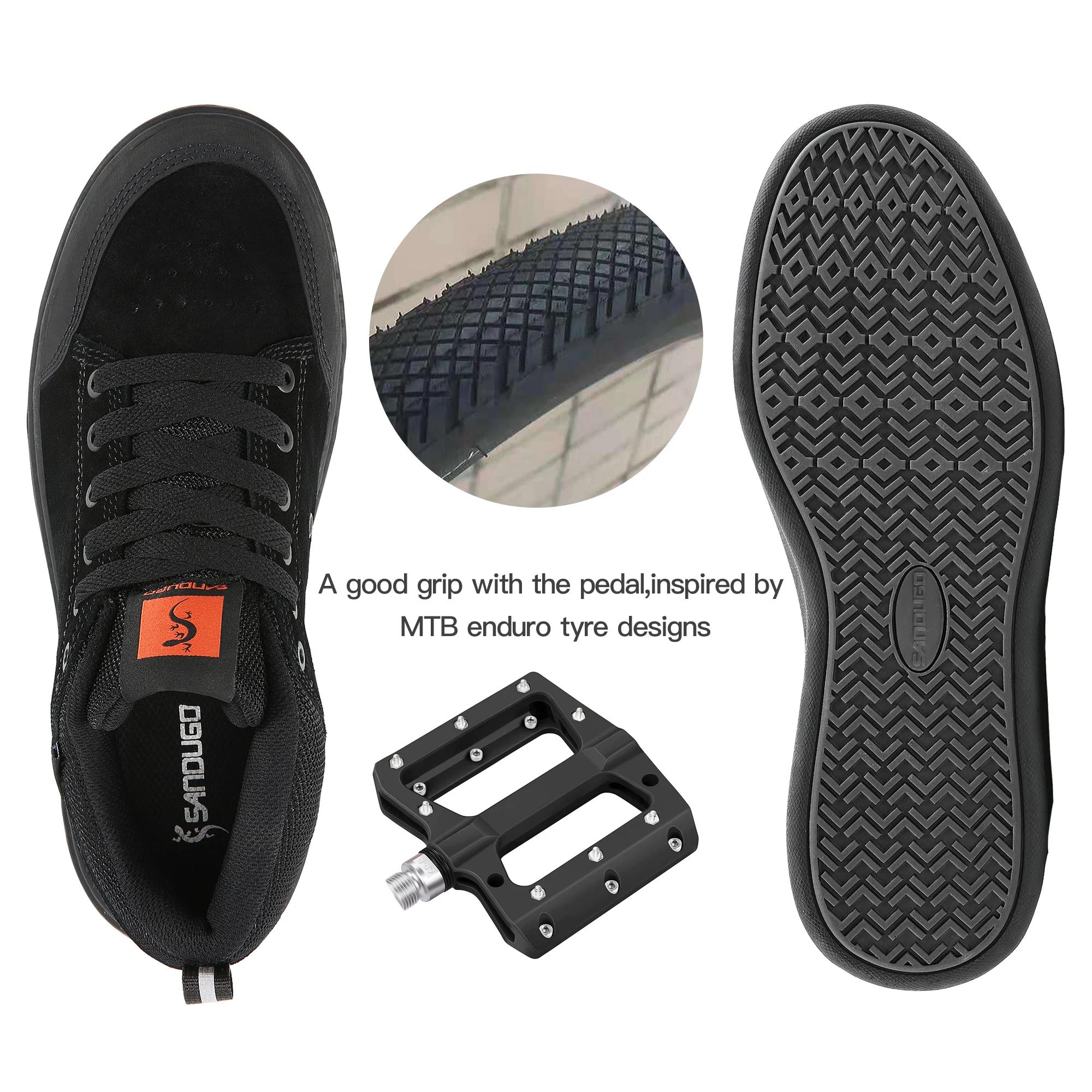 Chaussures vtt homme pour pédales plattes. Idéales pour le BMX, DH, enduro, free-ride