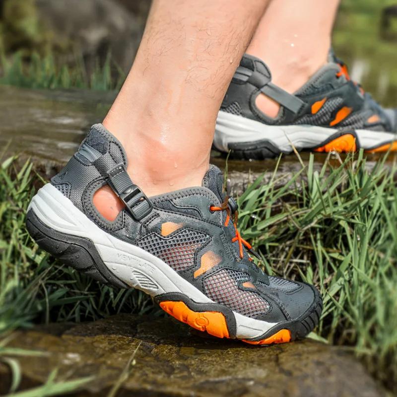 HUMTTO-Bottes de randonnée respirantes pour hommes, baskets de marque, sandales de trekking d'été, c