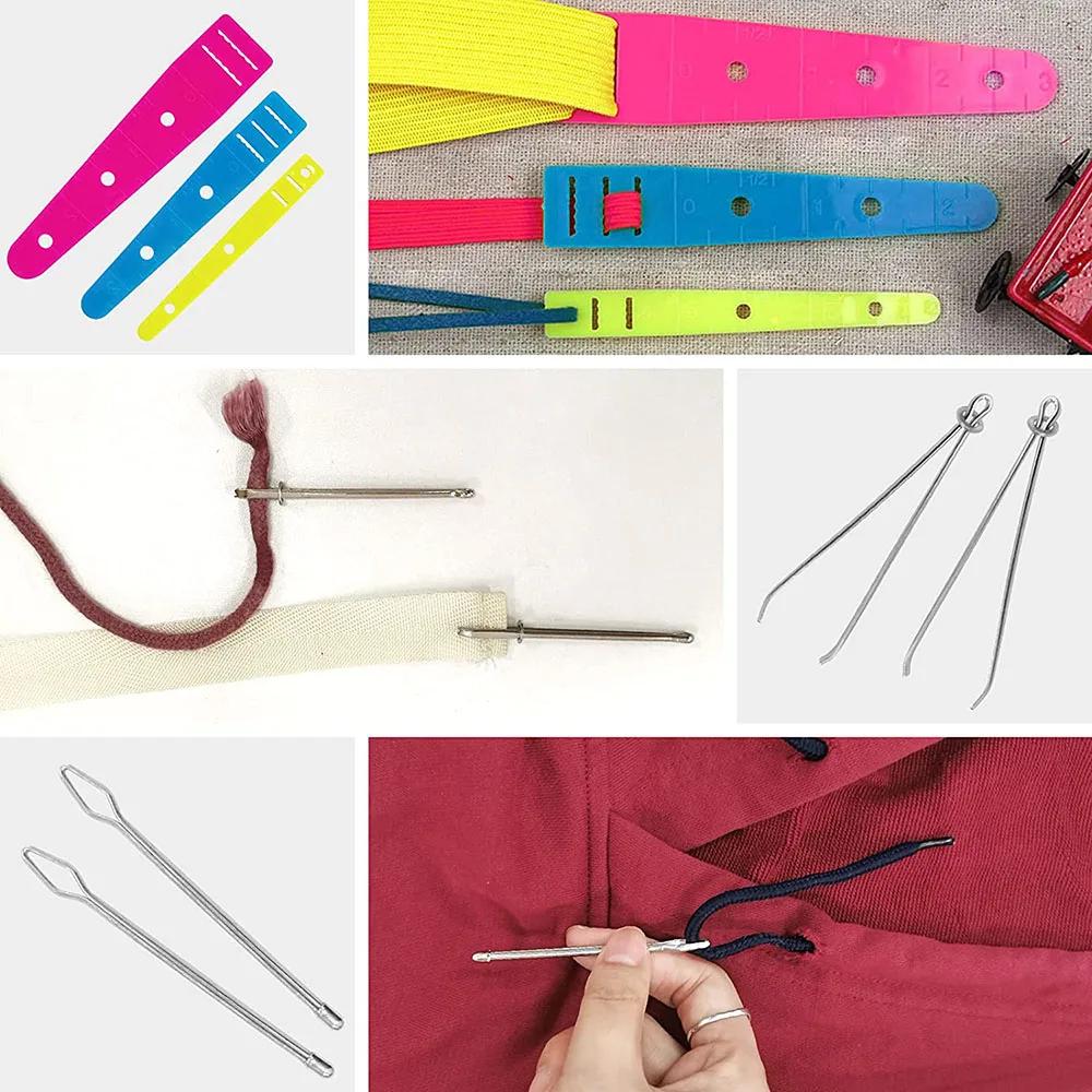 Enfile-cordon Flexible, outil d'enfilage de couture, crochet de retournement de boucle de couture, p