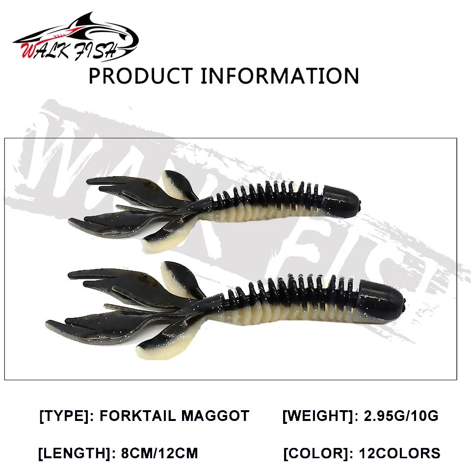 WALK FISH Bass Catch 80mm 120mm pêche leurre souple gabarit Wobblers Swimbait appâts en Silicone cre