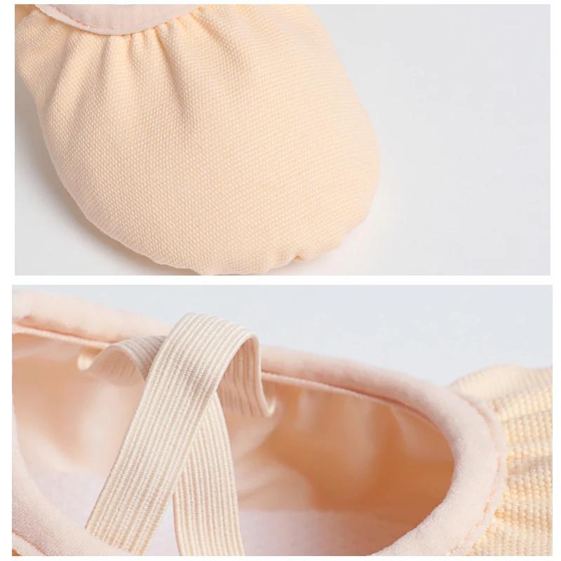 Chaussures de ballet pour filles et femmes - Ballerines en toile à semelle souple pour danse