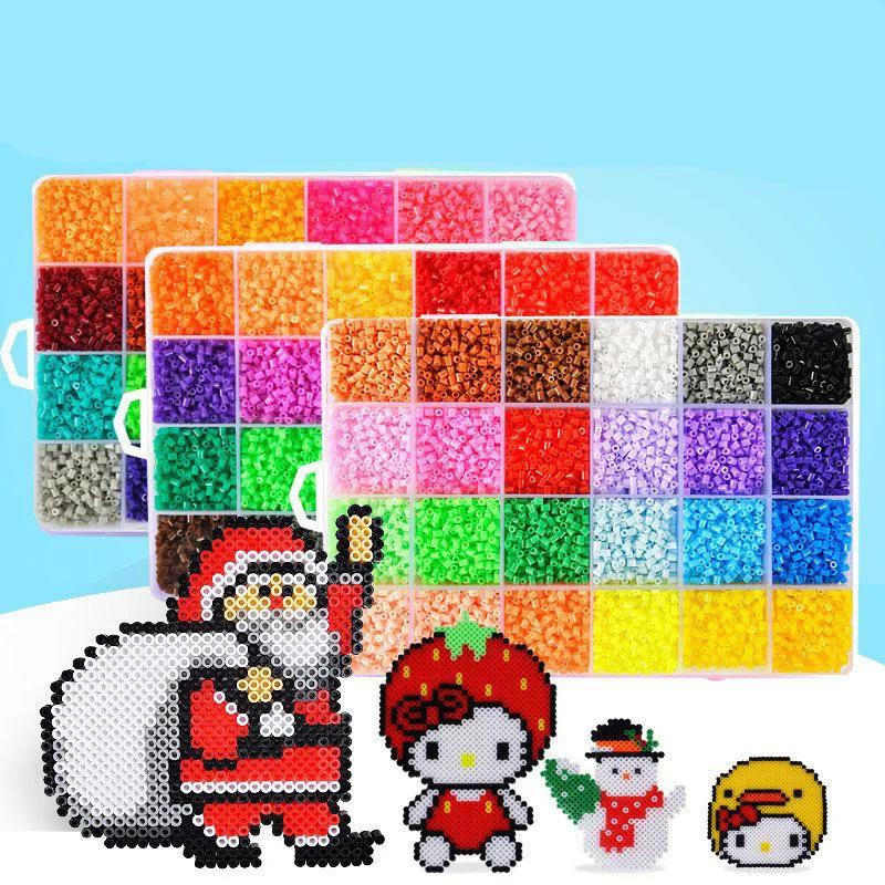 Perles Hama 2.6mm, 24/48 couleurs, perles éducatives en fer, puzzle 3D, garantie de lroning, perles