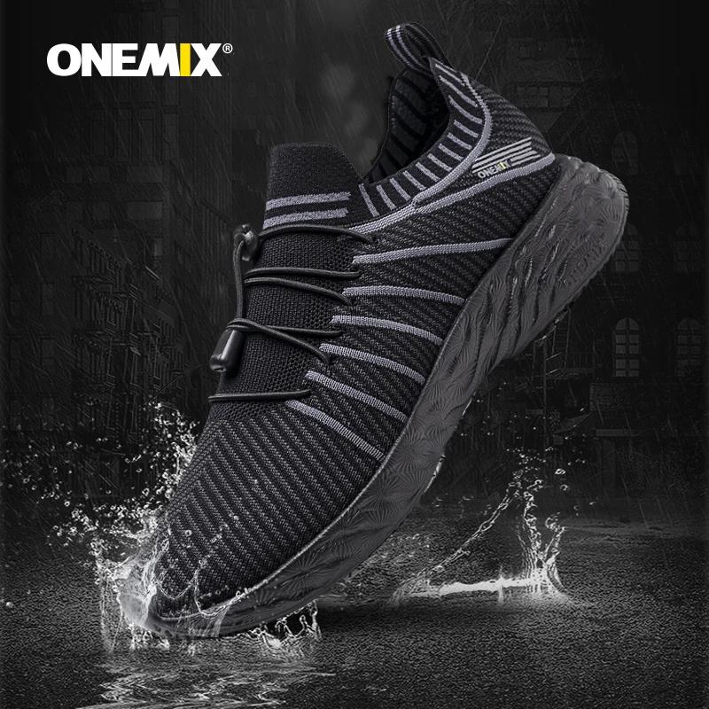 ONEMIX chaussures de course imperméables pour hommes respirant léger femmes formation marche baskets