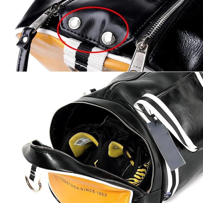 Sac de Sport en cuir imperméable pour femmes et hommes, sacs à bandoulière avec poche de rangement p