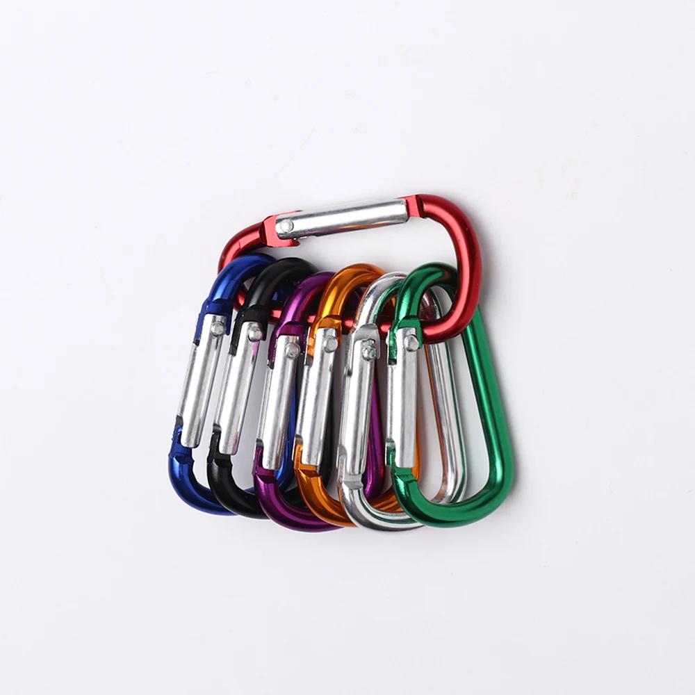 Mousqueton en alliage pour Camping et randonnée, crochet de sécurité en aluminium, anneau en D pour