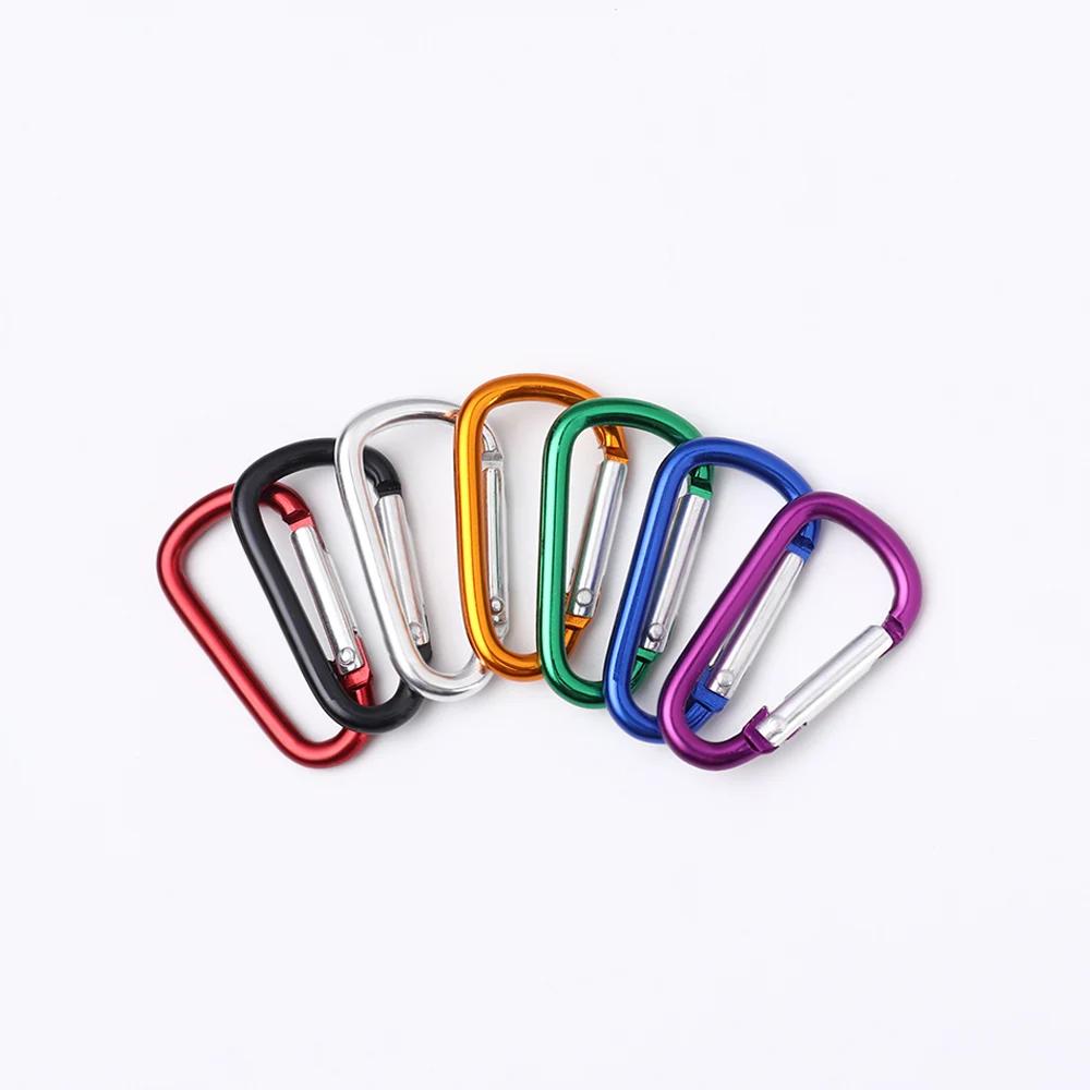 Mousqueton en alliage pour Camping et randonnée, crochet de sécurité en aluminium, anneau en D pour