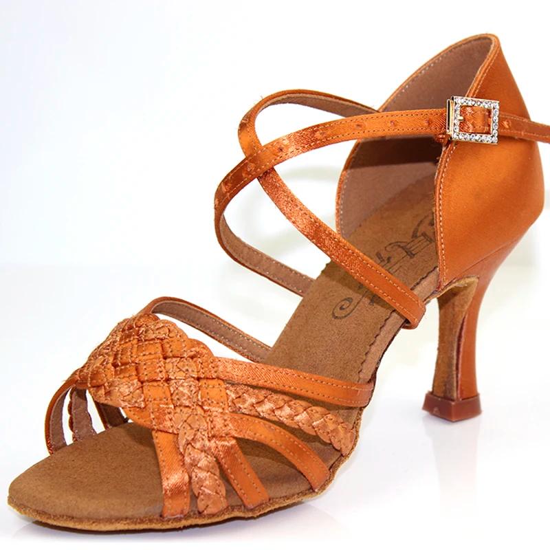 Chaussures de danse latine femme adulte fond souple poinçon talon haut Salsa chaussures de danse car