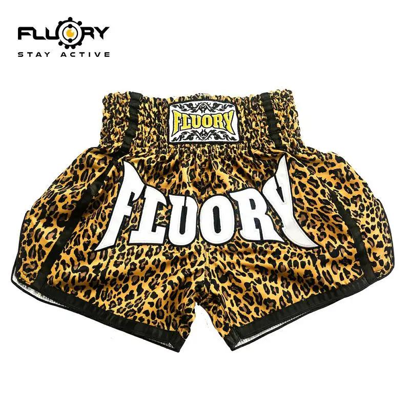 Short de combat Muay Thai fluoré imprimé - Short boxe patchs brodés professionnel