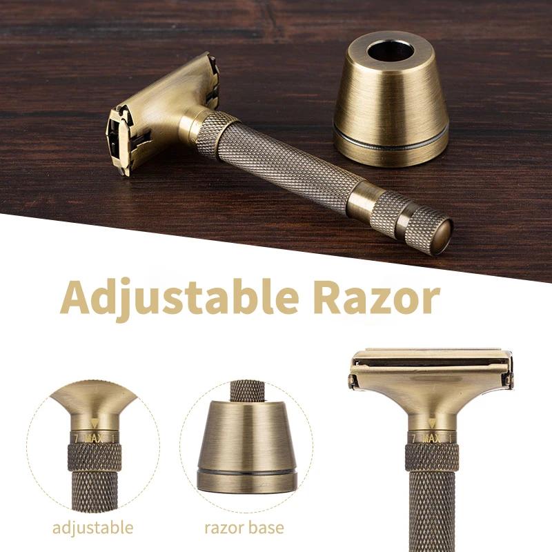 Nouveau Design luxueux rasoir papillon ouvert réglable sécurité classique pour superbe hommes rasage