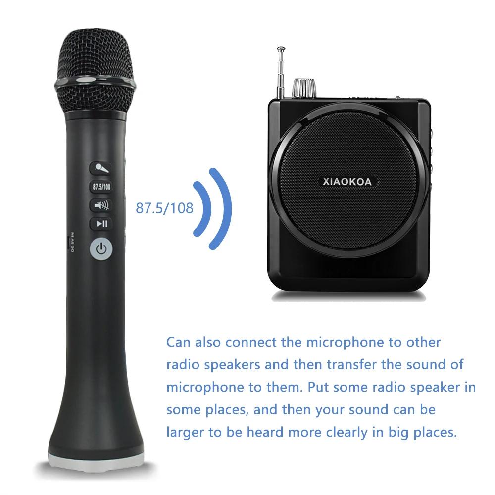 XIAOKOA L-698 15W Sans Fil Karaoké Microphone Bluetooth Haut-Parleur 4000mah 2 en 1 Déterminer Chant