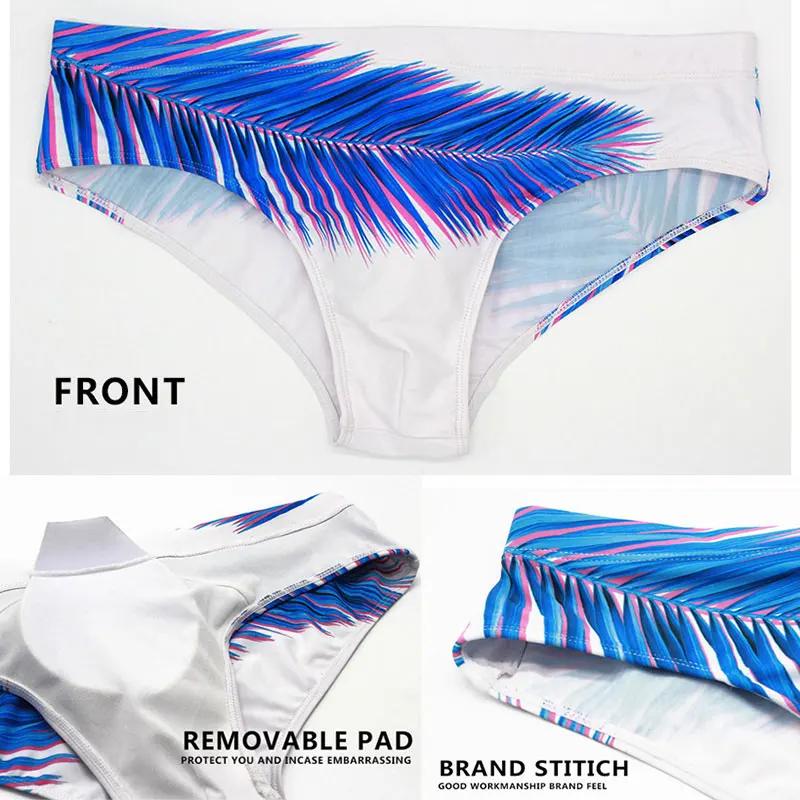Datifer été 2026 hommes Shorts salle de sport taille basse Sexy imprimé slip de bain coussin retiré