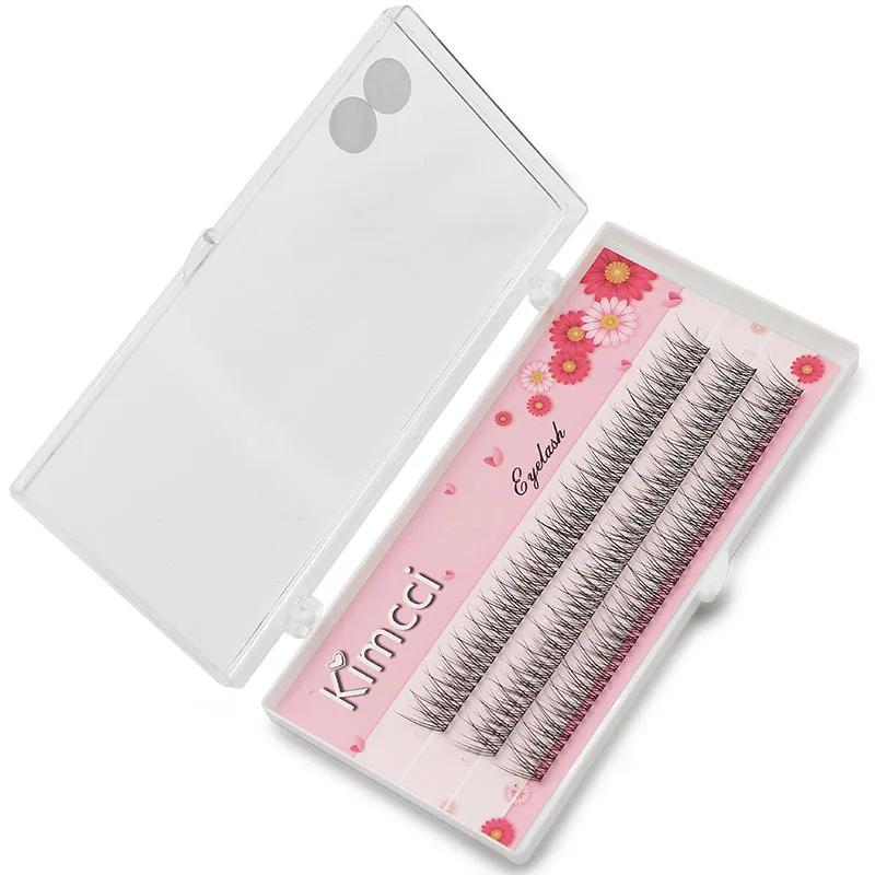 Kimcci 120 pièces Extensions de cils individuels en vison de qualité supérieure, effet queue de pie,