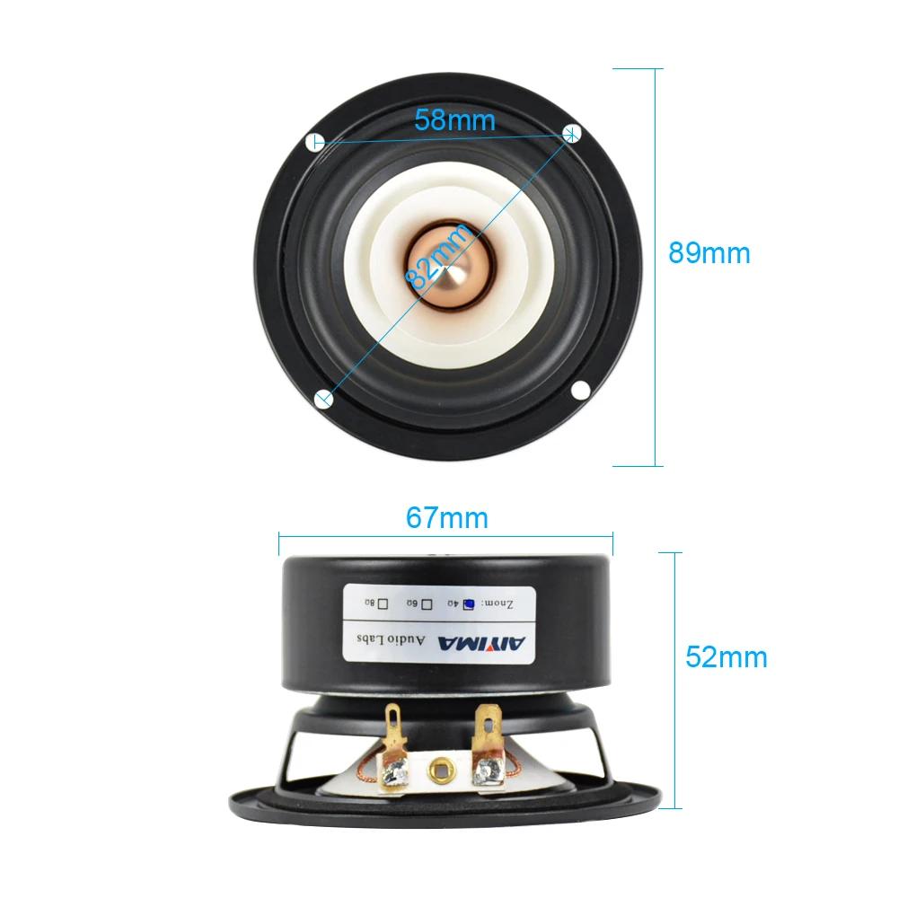 AIYIMA 2 pièces, haut-parleurs pleine gamme de 3 pouces, 4 8 ohms, 15 W, haut-parleur de basse et de