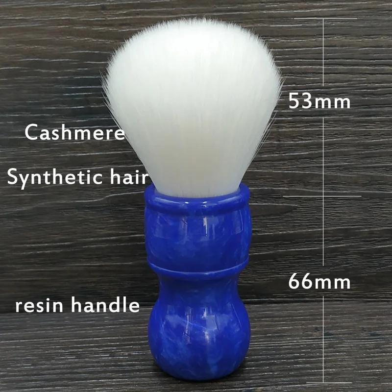 Dscosmetic – brosse de rasage en poils synthétiques en cachemire, 24mm, dense, doux, tout blanc, ave