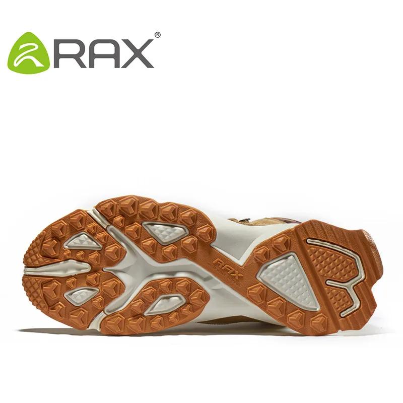 RAX-Chaussures de randonnée mi-hautes imperméables pour hommes et femmes, bottes de trekking en cuir
