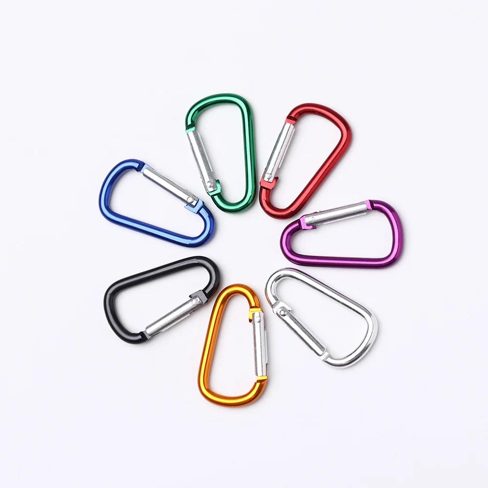 Mousqueton en alliage pour Camping et randonnée, crochet de sécurité en aluminium, anneau en D pour
