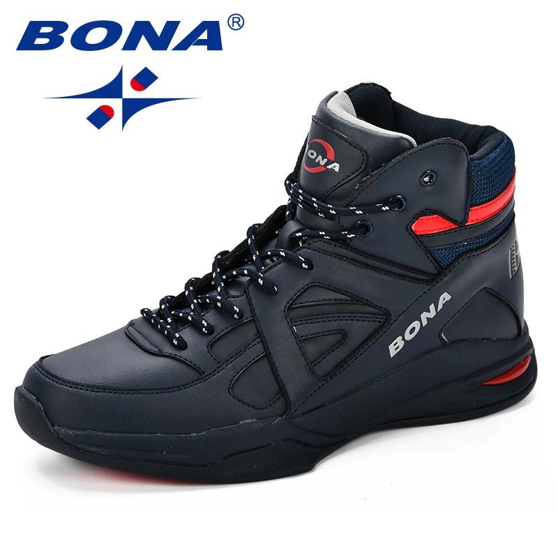 BONA – Baskets de basket-ball pour Homme, chaussures d'extérieur, plates et montantes, confortables