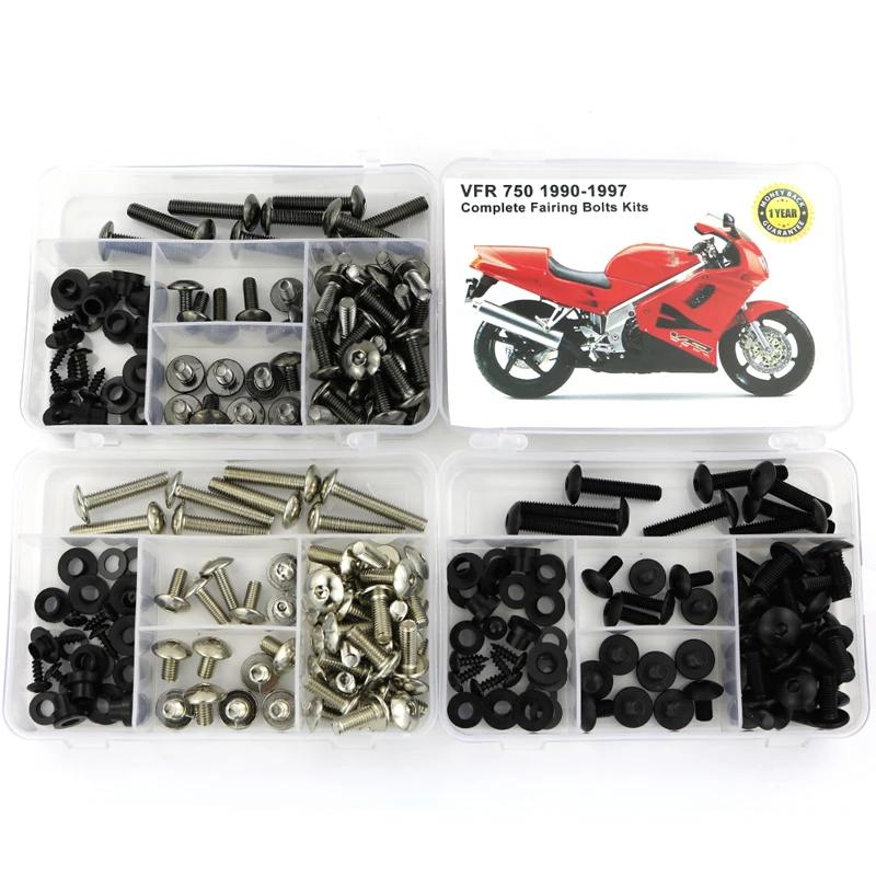 Kit de boulons de carénage complet pour moto Honda VFR 750 1990-1997, vis de carrosserie complètes e