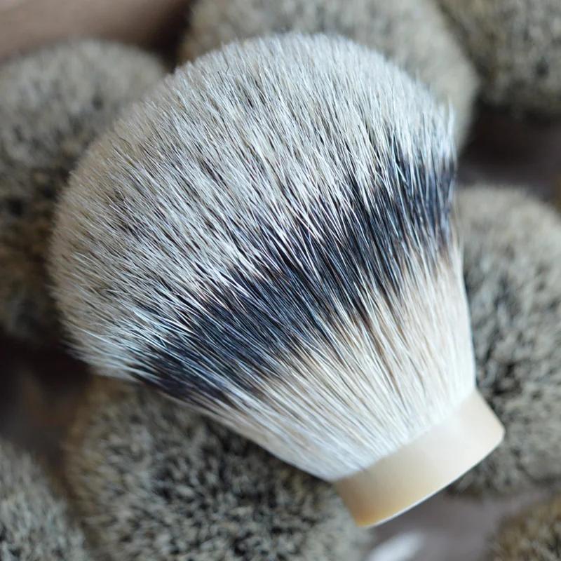 DSCOSMETIC-Tête de brosse de rasage en poils de blaireau de montagne, 26mm, pointe argentée la plus