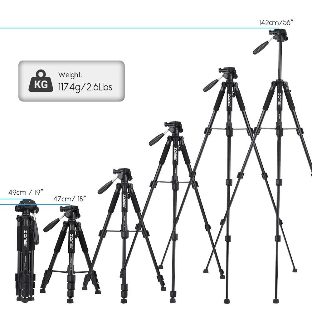 ZOMEI-Trépied de voyage portable professionnel Q111, trépied d'appareil photo en alliage d'aluminium