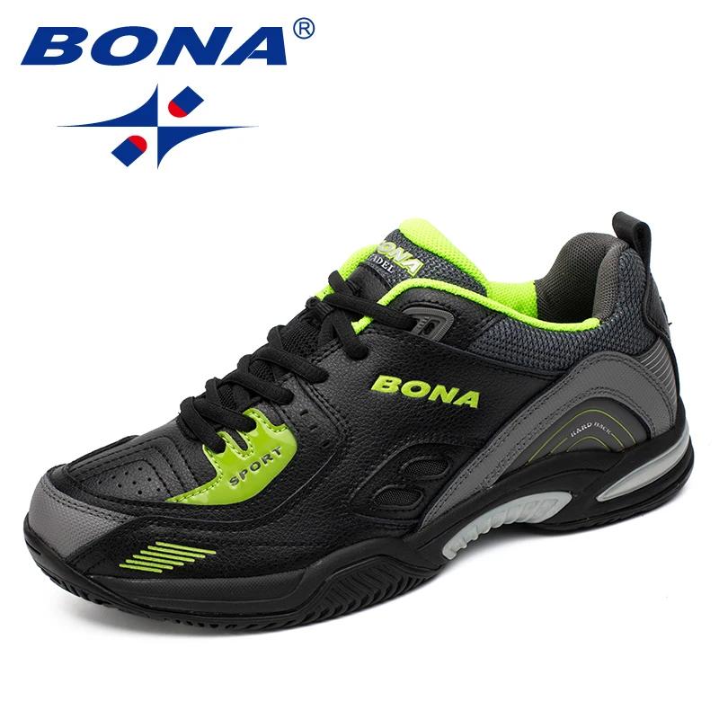 BONA nouveau Style populaire hommes chaussures de Tennis en plein air Jogging baskets à lacets homme