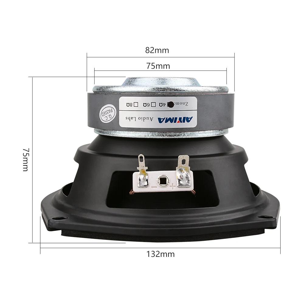 AIYIMA 1PC Haut-parleur Subwoofer 5,25 pouces, Driver Sonore 4/8 Ohm 120W, Colonne de Son, Home Ciné